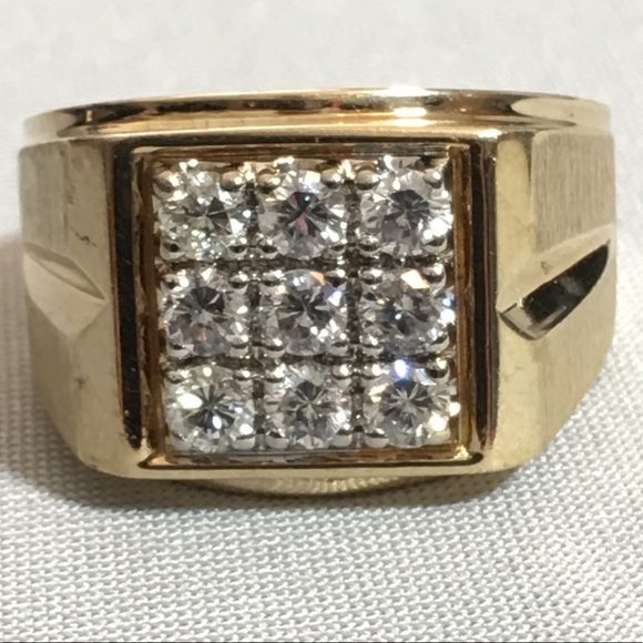 1 CARAT Total Weight 9 Diamond 14k Gold Ring - Picture 2 of 7